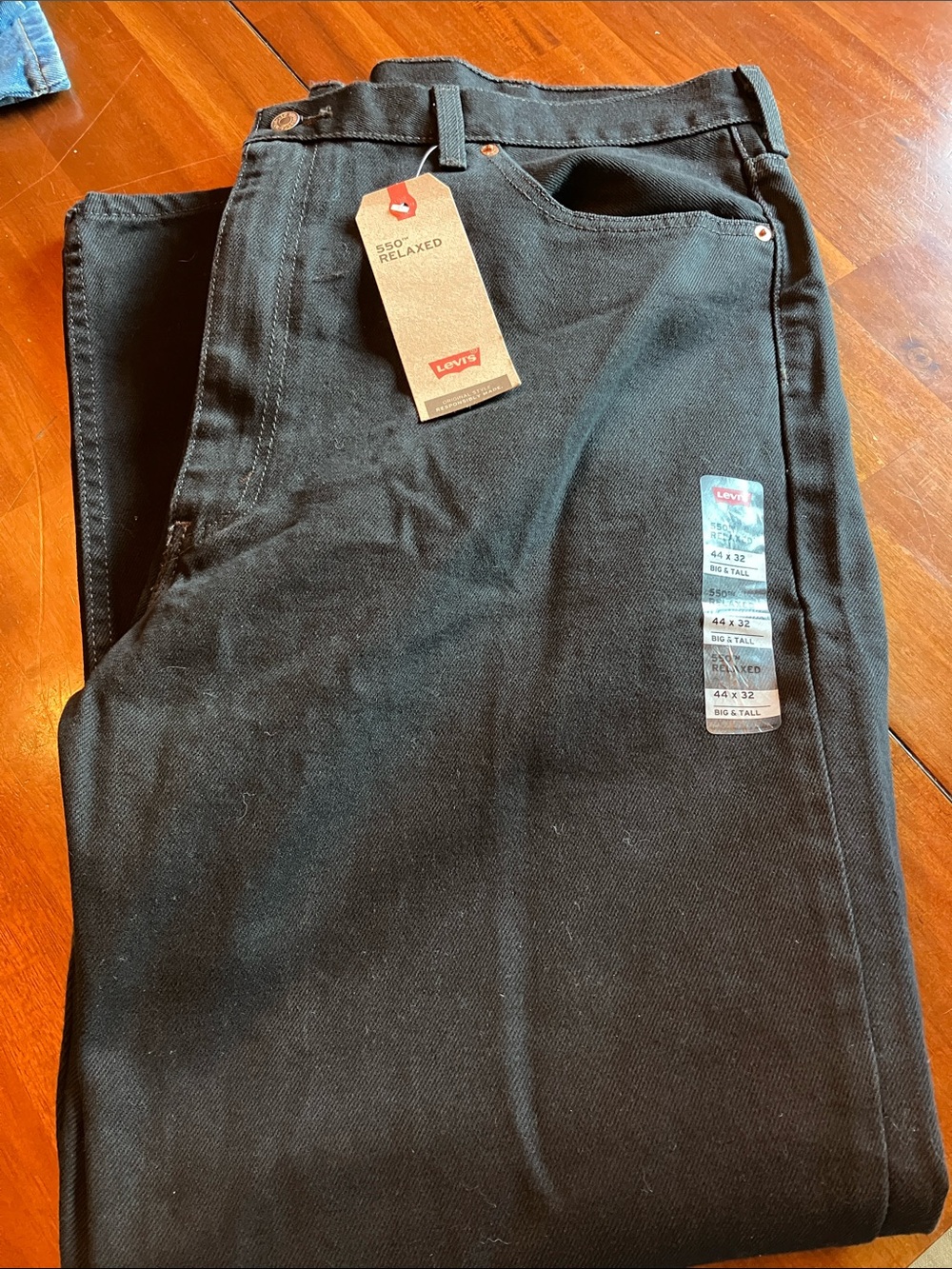 Levi's Black Relaxed Fit 550 Jeans